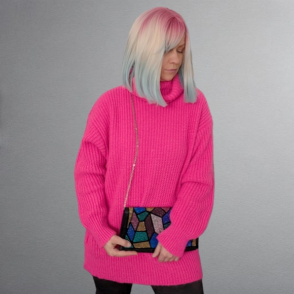 Rhinestone silver chain purse - Picture 2 of 14